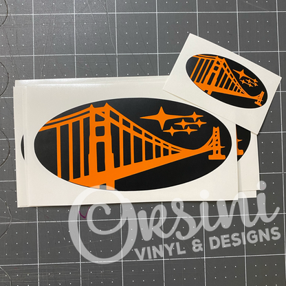 * Golden Gate Bridge Emblem Overlay Decal Set