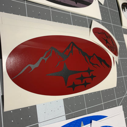 * Mountain Outline #1 Emblem Overlay Decal Set