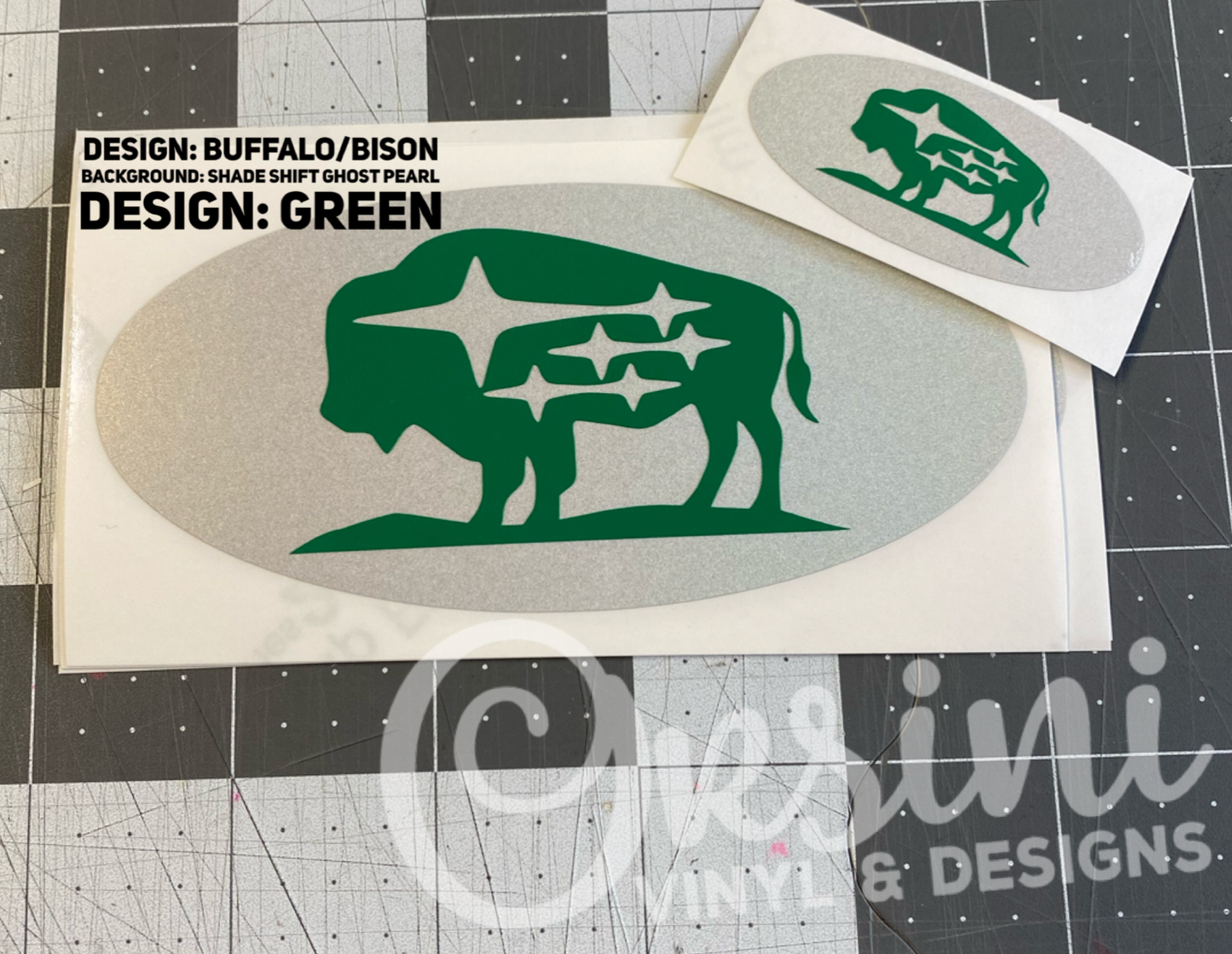 Buffalo / Bison Emblem Overlay Decal Set