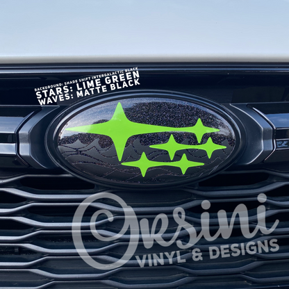 * Waves & Stars Emblem Overlay Decal Set