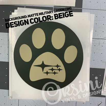 * Wheel Centercap Overlay Decal Set- Paw Print