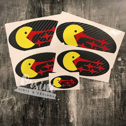 * Pac-Man Eating Stars Emblem Overlay Decal Set