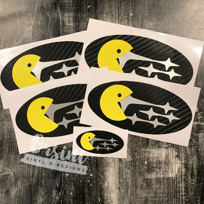 * Pac-Man Eating Stars Emblem Overlay Decal Set