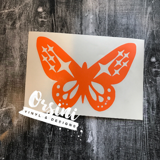 Butterfly with Subaru Stars Decal