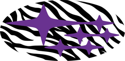 * Zebra Stripes (Printed Vinyl) Emblem Overlay Decal Set